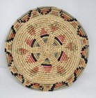 Vintage Hand Woven Coiled Basket Tray Plaque Southwest Geometric 16   