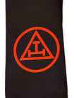 Black York Rites Necktie Triple Tau Masonic Freemason Tie Fraternity New 