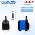265 Gph  Submersible Powerhead Aquarium Water Pump 1pc 