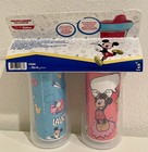 Disney Mickey Mouse 2 Insulated Sippy Cup Hard Spout 9oz Leak Proof Bpa Free New
