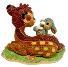 Disney Parks Arribas Brothers Bambi   Thumper Swarovski   Jeweled Figurine Le2000