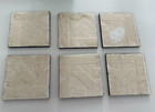 Set Of 6 Vintage Hand Painted Greek Folk Art Tiles Signed Mg