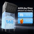 Heavy Duty 600lbs 24h Commercial Ice Maker Machine 560lbs Industrial Ice Machine