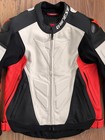 Dainese Super Race Leather Motorcycle Jacket 52eu L Fluo Red White Rare Speed
