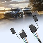 12-inch 4-pin Flat Trailer Extension Cable Trailer-side Connector Heavy Duty