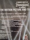 Michael Jackson Captain Eo Disneyland Private Party Invitation 11 14 86 Ticket