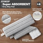 Joymoop 4 Packs 13inch Microfiber Mop Cleaning Pads Replacement Cleaning Tool