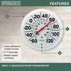 Springfield Indoor Outdoor Big And Bold Dial Thermometer  Wireless Thermometer W