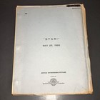Star   6 25 66  Julie Andrews Fox Musical   Scarce 211p Estimating Script   Coa 