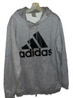 Adidas Gray Hoodie Men   s Size Xl Pullover Long Sleeves Black Logo