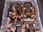 Peruvian Aztec Vintage Fabric Wall Art Embroidered Needlepoint Crewel Wall Table