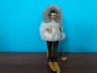 Old Vintage Made In Poland Real Fur Inuit Eskimo Doll 6 1 2   
