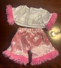 Build A Bear Rock Star Sequin Furry Trim Silver Teddy Clothes Babw Outfit