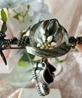 Vintage Austria Tyrolean Alpine Hat Brooch Edelweiss Mountaineering Souvenir 2   