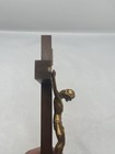 Vintage Wall Crucifix Jesus Oak Wood Gold Nr Cross 10   