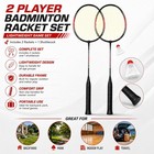 2 Player Badminton Racket Set With Shuttlecock Lightweight Game Set