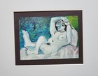 Pablo Picasso  great Portrait   grand Nu   Matted Offset Color  Lithograph 1971