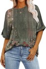Womens Oversized Short Sleeve Crewneck T Shirt Casual Loose Fit Tunic Top Summer