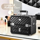 Makeup Train Case Professional Travel Cosmetic Case Organizer Drawer Black