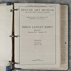 1930-1932 Denver Art Museum Indian Leaflet Series Vol 1 3-ring Binder Index 1947
