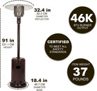 46 000 Btu Portable Outdoor Propane Patio Heater With Wheels  Commercial   Resid