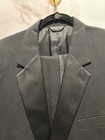 Jean Yves Tuxedo Suit W pant Black Wool Wedding Prom Spring Men   s 34r Adjustable