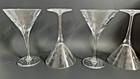 Vodka Stemmed Martini Cocktail Glasses Set Of 4oz Etched Logo  Millennium 2000