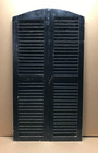 Pair Antique Arch Top 15x67 House Window Wood Louvered Shutters Shabby 549-26b