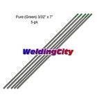 Weldingcity   5-pk Tig Welding Tungsten Electrode Pure  green  3 32 x7  Us Seller