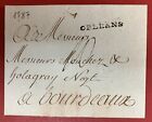 France  1787 Stampless Cover folded Letter  Sent From Orleans To Bordeaux