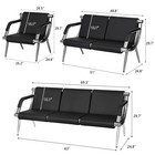 Waiting Room Chair Reception Pu Leather Office Airport Bank Bench Guest Sofa