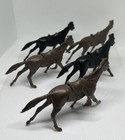 Marx Playset 3681 Lot Of 5 Cavalry Horses Vintage For Fort Apache