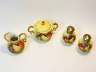 Vintage Enesco Japan Porcelain 4-pc Cream  Sugar  Salt   Pepper Set
