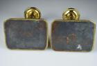Antique Pair 19c  English Brass Push Up Candle Stick Holders - Turner   Co