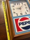 Vintage Hanover Pepsi Colahanging Wall Clock 14 5    X 10    Tested    works Well