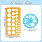 2 Pack Circle Template For Drawing  Round Stencil Templates Geometric Circles