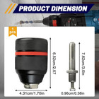 Keyless Drill Chuck With Sds Plus Adapter For Bosch 1 2-inch Drills  3-jaw 1 2-i