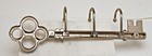 Vintage Skeleton Key Wall Key Holder Rack 3 Hooks Mid Century 8 5  Decor