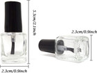 6pcs 5ml Empty Nail Polish Glass Bottles With Brush Cap