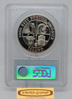 2000 Iceland Leif Ericson Silver  1000 Kronur  Pcgs Pr69dam  Holder Broken  b730