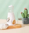 Hamster Water Bottle With Stand  Small Animal Dispenser  White 
