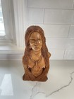 Wood Hand Carved Native American Woman Sculpture Folk Art Handmade