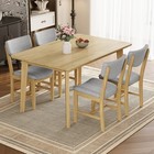 5-piece Dining Set Kitchen Dining Table   4 Upholstered Chairs Dining Furniture