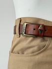 Vintage Navajo Style Brown Leather Belt