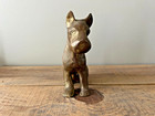 Scottie Scottish Terrier Dog Statue Sitting Brass