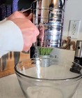Stainless Steel 3 Cup Flour Hand-crank Sifter With Beechwood Handle Silver