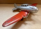 Vintage 1930s Marx Toy Plane Original Silver   Red 15-3 4    Wingspan By 10-3 8    L