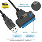 Sata To Usb 3 0 Adapter Cable For 2 5 Inch Hard Drive Hdd ssd Data Transfer 2in1