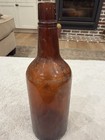 Antique Amber-colored Glass Whiskey Bottle  1935-1964 Anchor Hocking Glass Corp