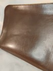     vintage Zippered Brown Leather Portfolio Folder With Zipper Authentic Travel
